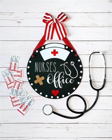 Nurse Door Hanger Sign 12x12 Sign Nurses Office School Etsy School Nurse Office Decorations