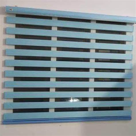 Plain Glossy PVC Sky Blue Zebra Window Blinds At Rs 240 Sq Ft In