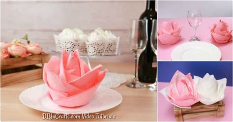 Table Napkin Folding Rose