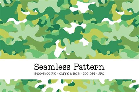 Green Camouflage Seamless Pattern Camouflage Background