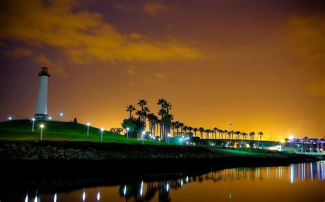 Lights Sunset Sea City Cityscape Night Reflection Sky Skyline