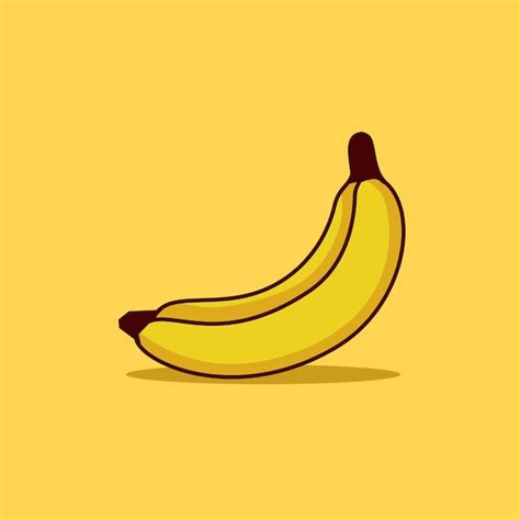 Ilustra O Em Vetor De Banana Na Cor Amarela Vetor Premium