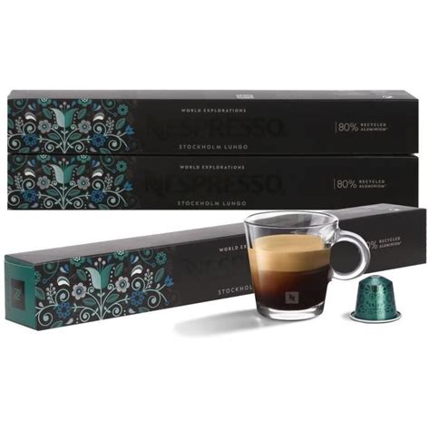 Café en capsules saveur Stockholm Lungo NESPRESSO 30 gélules