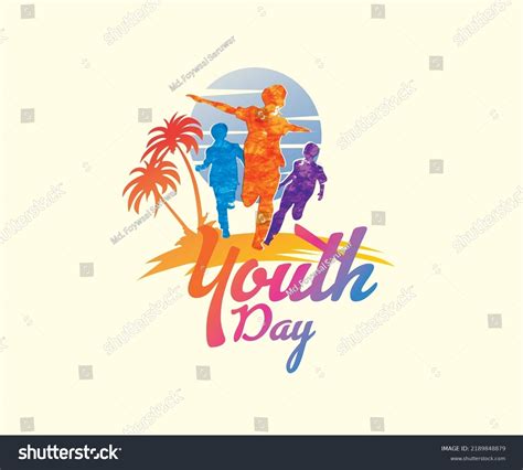 Youth Day Logo Icon Vector Template Stock Vector Royalty Free