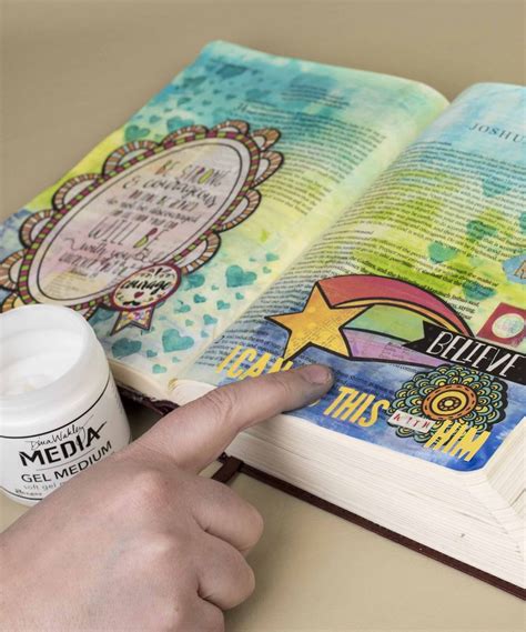 Bible Art Journaling Basic Step By Steps With Gesso Stamps And Ink