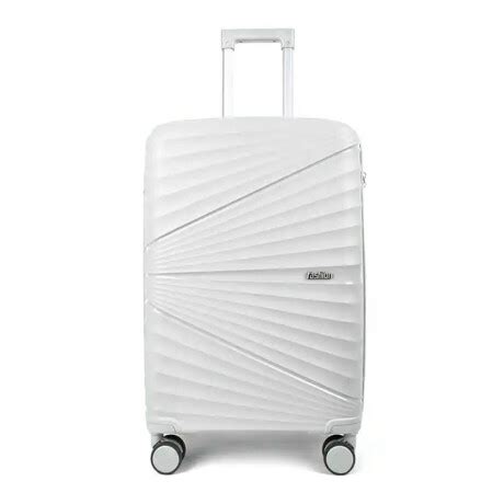 Valija Rígida Chica Carry On p Cabina Viaje 4 Ruedas Candado Blanco HTS