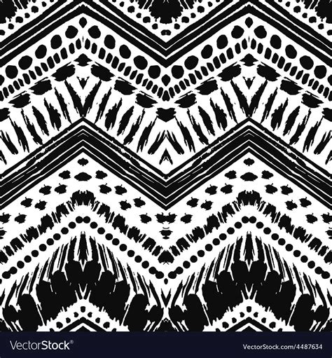 Hand Drawn Painted Seamless Pattern Royalty Free Vector