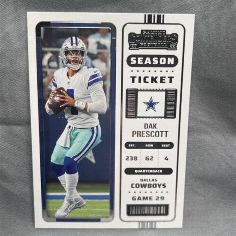 2022 Panini Contenders Football Base Season Ticket Dak Prescott 27 EBay