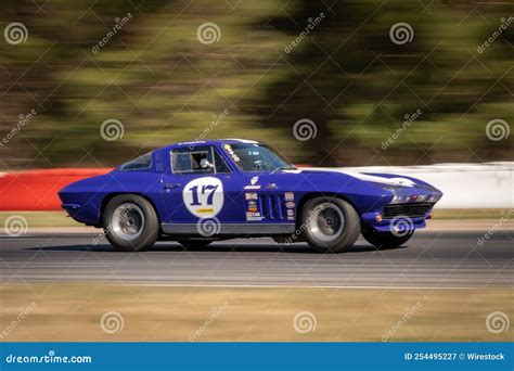 Blue Race Car At The Track Chevrolet Editorial Photography Image Of