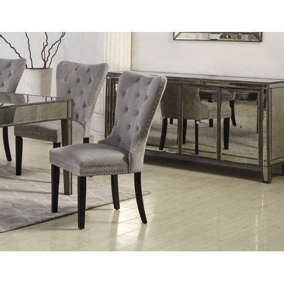 Rosdorf Park Everlee Side Upholstered Dining Chair Wayfair Grey