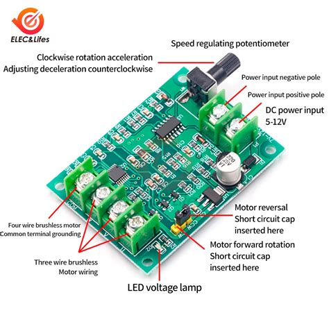 Carte Contrôleur Moteur 7V 12V Brushless DC 3 4 Fil Test et Avis