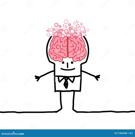 Inventor Brain Means Innovating Invents 3d Illustration Stock Photo ...