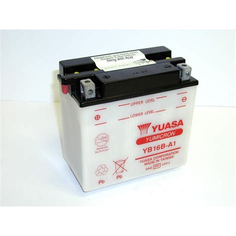 Batterie Moto YUASA YB16B A 12V 16AH