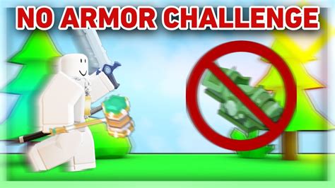 Attempting The NO ARMOR CHALLENGE Roblox Bedwars YouTube