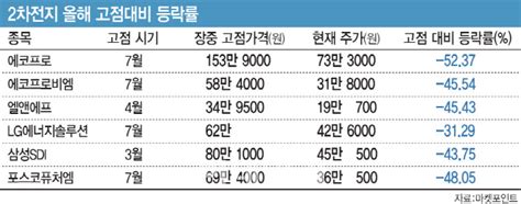 캐즘에 빠진 2차전지 주춤내년 주가 전망은