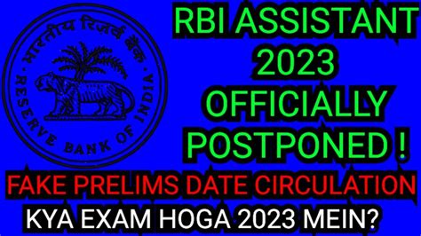 RBI Assistant Notification 2023 Delayed Rbi Assistant 2023