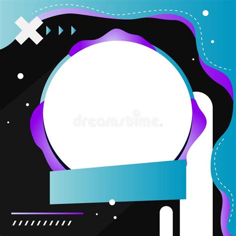 Modern Abstract Twibbon Design Template Stock Vector Illustration Of