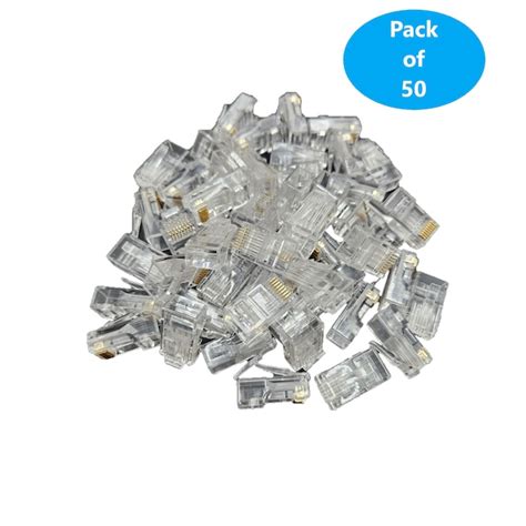 Micro Connectors 50 Pack Cat6a Rj45 Modular Plug C20 088l6ap 50 At