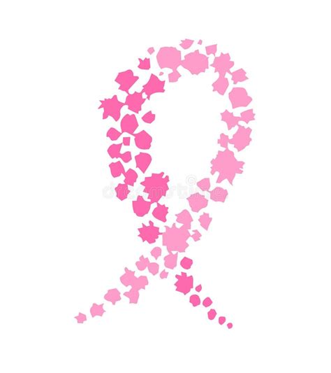 Cinta Rosa Mes De Concienciación Sobre El Cáncer De Mama Ilustración