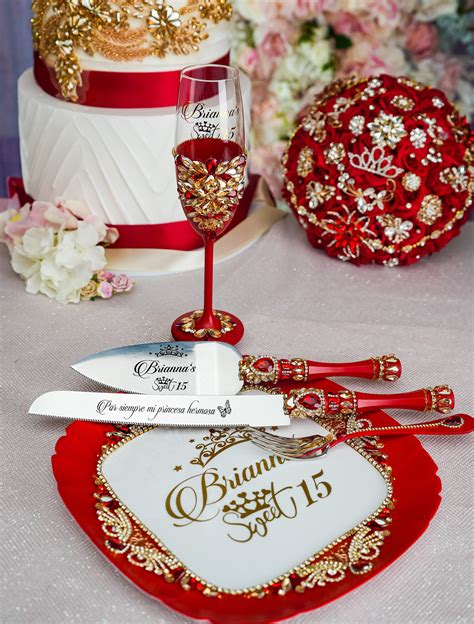 Red Quinceanera Table Decorations