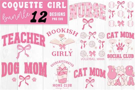 Coquette Girl Mama Mom Bundle Svg Png Graphic By Svg Box Creative Fabrica