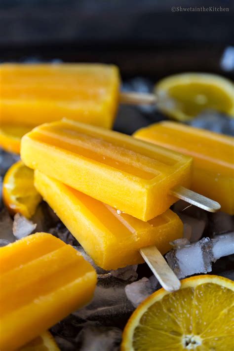 Orange Popsicle Orange Ice Pops Shweta In The Kitchen