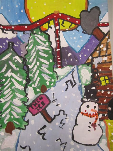 Think Create Art: Wonderful Winter Landscapes- 5th Grade