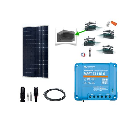 Kit Solaire Roulotte Camping Car Panneau Solaire W V Regulateur De