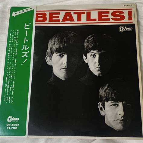 【やや傷や汚れあり】ビートルズミート・ザ・ビートルズ Odeonor 8026 帯付 赤盤 ペラジャケ Beatlesmeet The