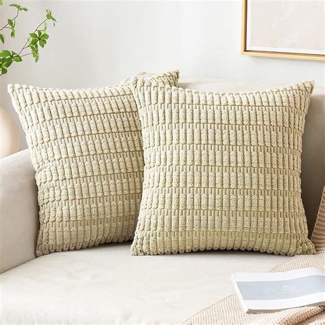 Amazon MIULEE Pack Of 2 Corduroy Decorative Throw Pillow Covers