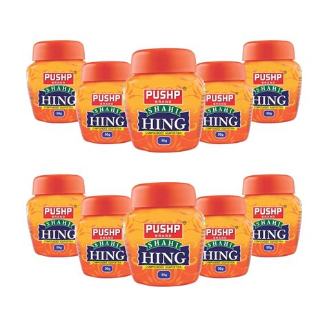 Pushp Brand Asafoetida Hing Jar Strongest Compounded Pure Hing Powder