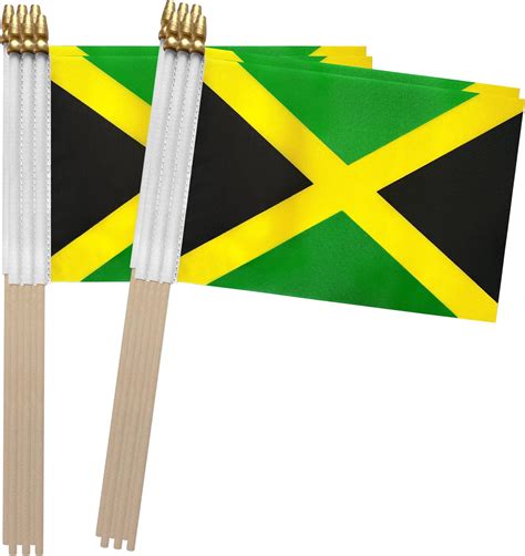 Amazon Tsmd Jamaica Stick Flag Jamaican Small Mini Hand Held