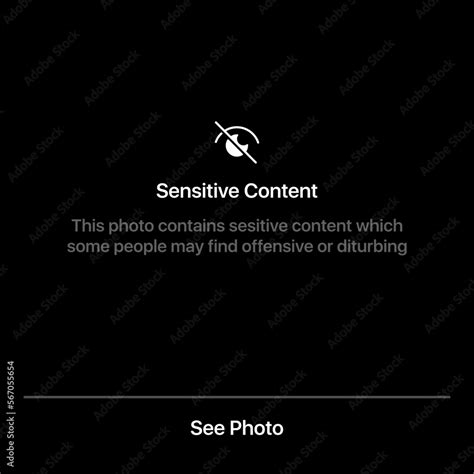 Sensitive Content Vector Sign Social Media Vector Screen Design