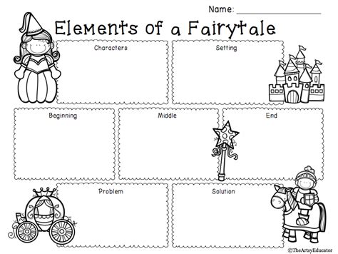 Free Printable Fairy Tale Graphic Organizer Fractured Fairy Tale
