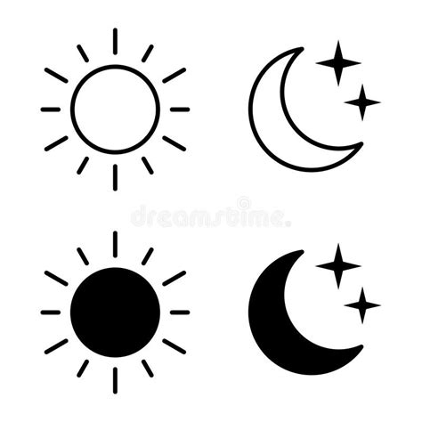 Icono De Luna De Sol Ilustraci N De Vector Aislado S Mbolo Ilustraci N