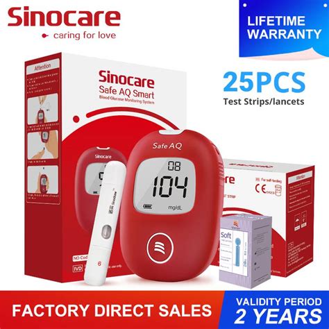 Sinocare Safe Aq Smart Blood Glucose Monitor Test Strips