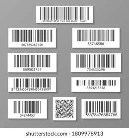 Barcode Labels Code Stripes Sticker Digital Stock Vector Royalty Free