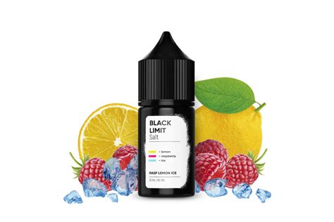 Солевая жидкость Black Limit Salt Rasp Lemon Ice 30 мг 30 мл Малина и