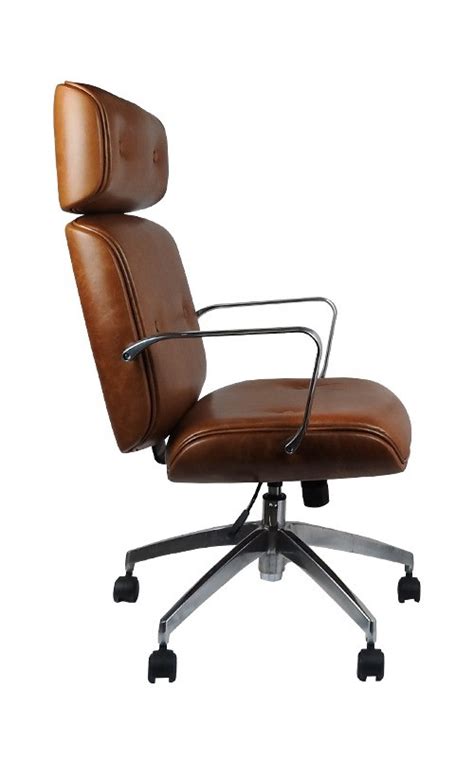 Cadeira Presidente Elite Chair Couro Natural Premium