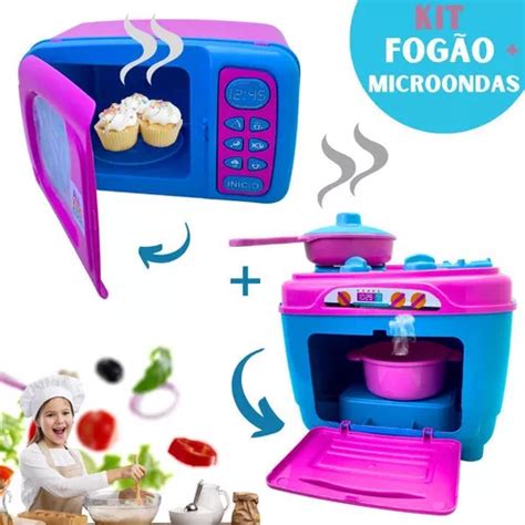 Kit Cozinha Brinquedo Infantil Fog O Microondas Panelinhas