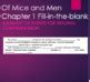 Chapter Summary Fill In The Blank Review Of Mice And Men Tpt