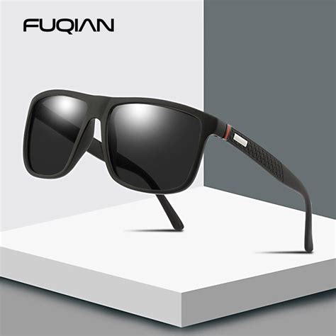 Fuqian Luxo Culos De Sol Homem Polarizado Design De Moda Quadrado