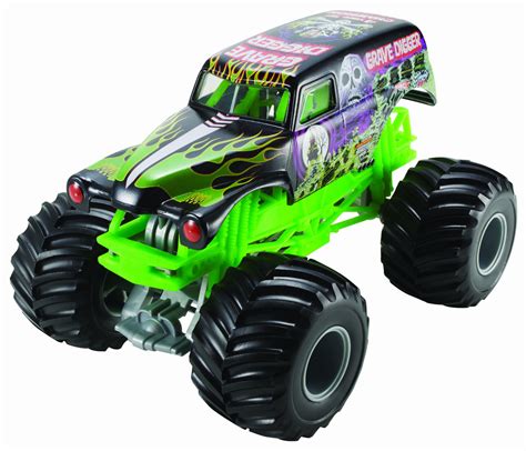 Hot Wheels Monster Jam Grave Digger Die Cast Vehicle 1 24 Scale Black And Green In Dubai Uae