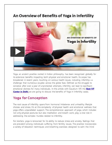 PPT Yoga In Infertility Yoga Exercises For Fertility Gaudium IVF