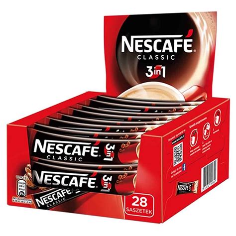 Nescafe Individual 3 In 1 Classic Instant Coffee 28 Packets Nescafe Instant Coffee Nescafe