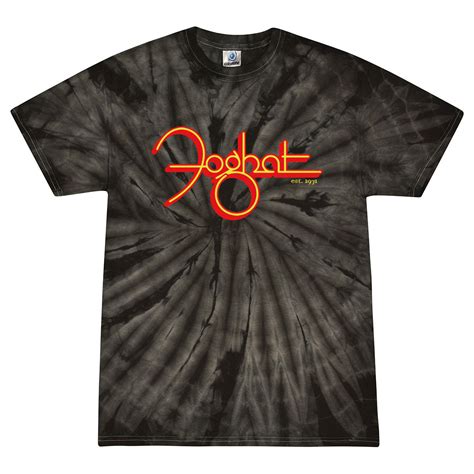 Foghat Logo Black & White Tie Dye T-Shirt - VISION MERCH