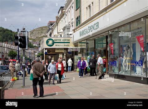 Scene in Llandudno town centre Stock Photo - Alamy