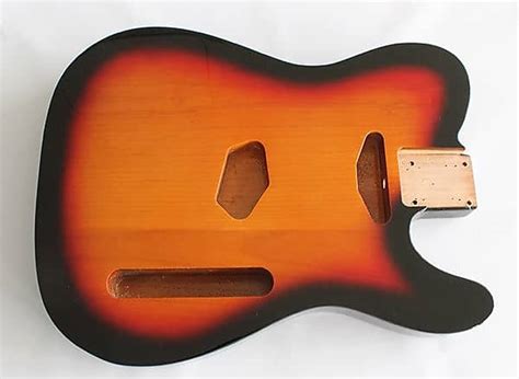 Tele Guitar Body Alder Wood Sunburst 3t Gloss Finish Not Reverb