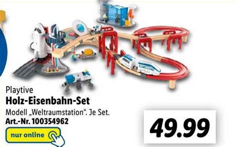 Playtive Holz Eisenbahn Set Modell Weltraumstation Angebot Bei Lidl