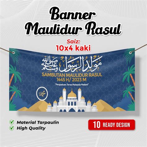 Promosiii ️cetak Murah Banner Maulidur Rasul Sambut Maulud Nabi